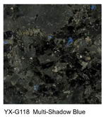 multi-shadow blue granite